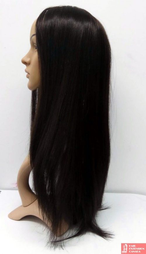 Peluca natural de monofilamento y tul frontal - Imagen 2