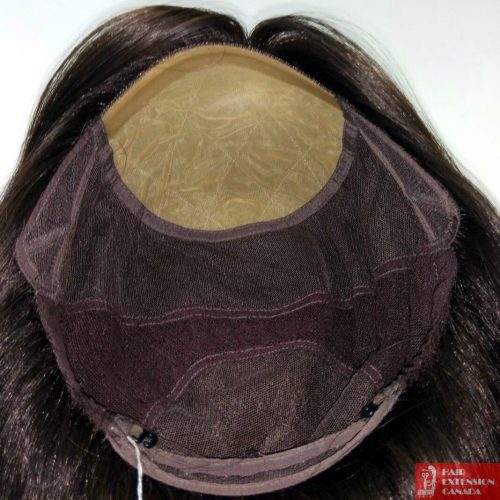 Peluca natural de monofilamento y tul frontal - Imagen 4
